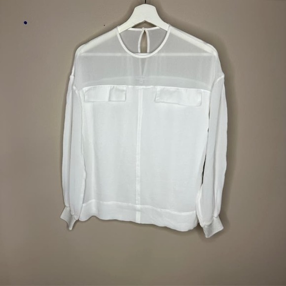 Reiss White‎ Long Sleeve Blouse Top - Picture 1 of 3
